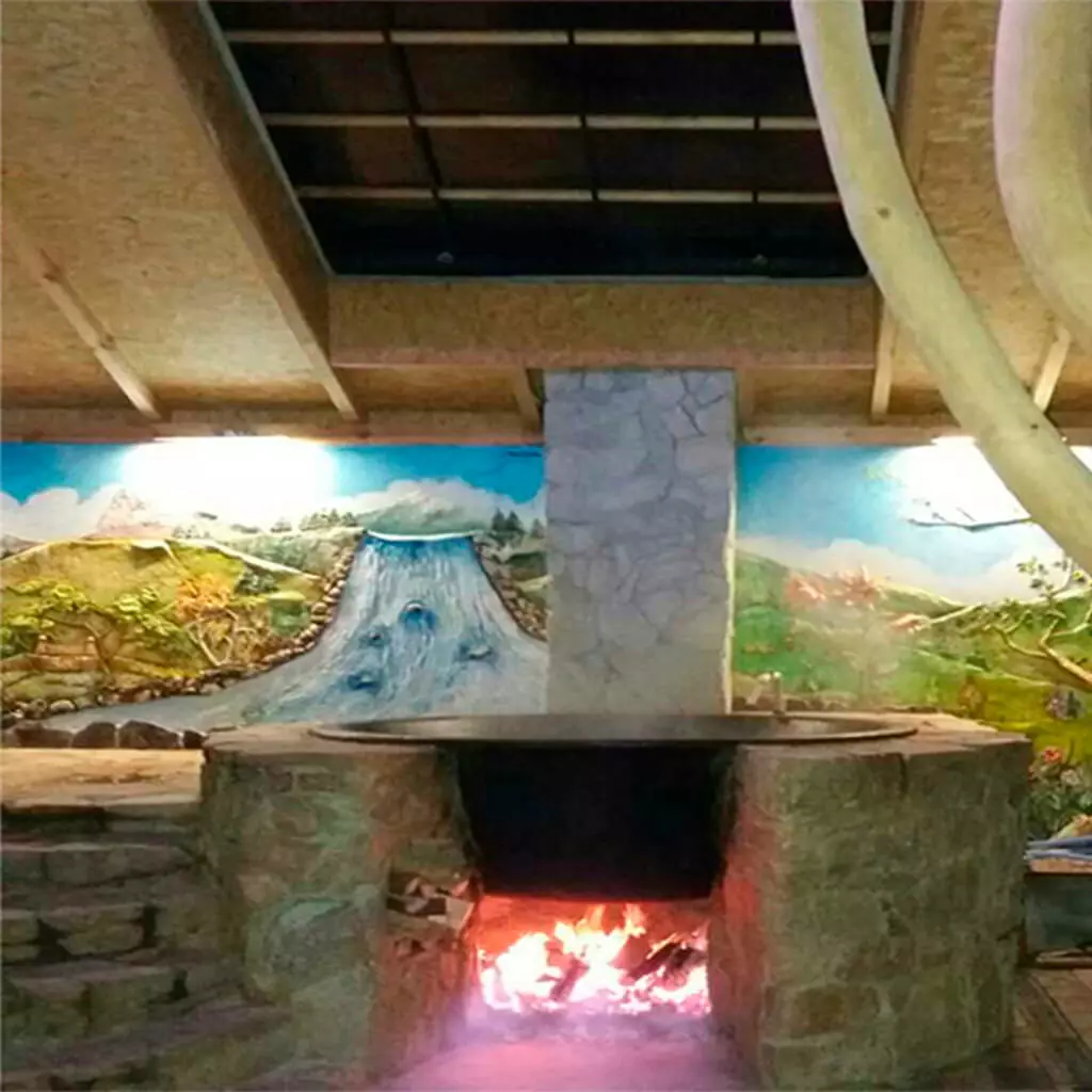 designer hot tub installation inside the house