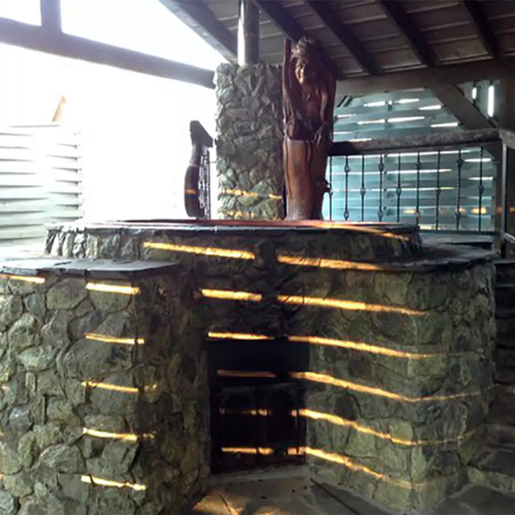 hot tub outside installation in private estate