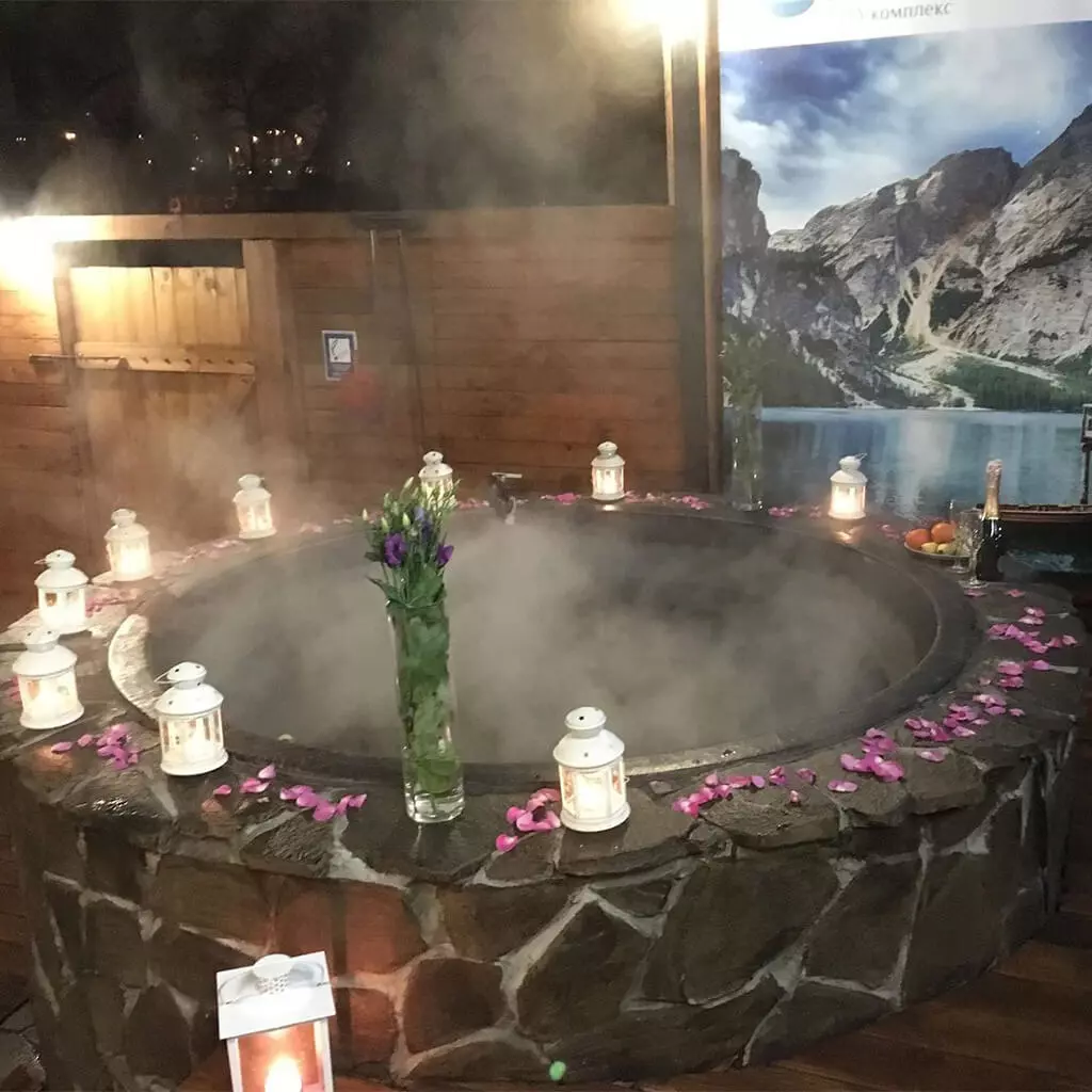hot tub spa romantic and candles